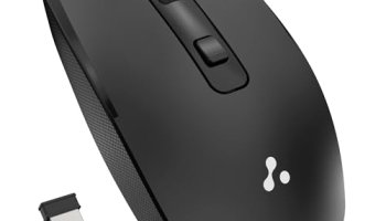 Ambrane Wireless Mouse With 2.4Ghz, Usb Nano Dongle, Silent Click, Optical Orientation Click Wheel, 4 Buttons, 1600 Adjustable Dpi, Both Hand Use, Compatible With Pc, Mac, Laptop (Sliq 3, Black)
