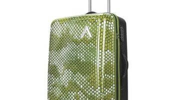 Aristocrat Medium Combat Check-In Trolley Bag, 63 Cm Hardside Luggage | 8 Wheels, Combination Lock | Polycarbonate | 5 Year International Warranty | Green