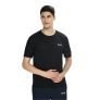Playr Men’S Solid Cross Run Tee – Lifestyle Activewear Drivent, Lightweight, Breathable T-Shirt For Gym, Running, Training, Fitness, Casual Sportswear For All Season Black