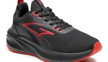 Action | Runner-119 | Stylish | Breathable | Comfortable | Durable | Sports | Lace Ups | Running Shoes | For Men | Black-Red | 7