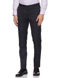 Amazon Brand – Symbol Men’S Stretchable Formal Pants | Trousers (Slim Fit) (Navy_32) | Rise Style: Low Rise
