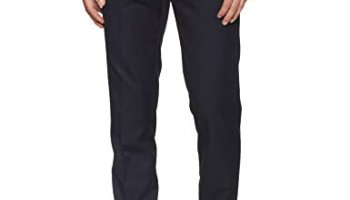 Amazon Brand – Symbol Men’S Stretchable Formal Pants | Trousers (Slim Fit) (Navy_32) | Rise Style: Low Rise