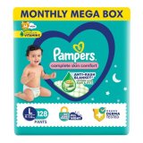 Pampers Complete Skin Comfort | Pant Style Diaper Large, 128 Count| Anti Rash With 100% Protection From Leakage Upto 12 Hrs