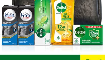 Dettol Ultimate Multipurpose Grooming & Shower Kit Men(6 Items In The Set)