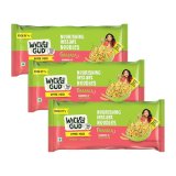 Wickedgud Whole Wheat Masala Noodles 240G (Pack Of 4) X 3 | No Maida | No Palm Oil | Source Of Protein