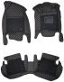 Woschmann – Black Luxury 7D Car Foot Mats Car Floor Mats Faux Leather All Weather Waterproof Full Surrounded Anti Slip Foot Carpets For-Civic 2019