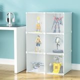 Homeland Standing Shelf Rack For Storage Multipurpose | Sturdy Iron Metal |For Footwear, Toys, Clothes| Foldable Indoor Outdoor Stand For Storing Pots Books House Item (6-Shelf-6-Door, White)