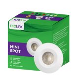 Ecolink Polycarbonate 2W Led Spot Light | Mini Spot Light For Display & Home Decoration | Cut Out: 35Mm, Color: Blue, Pack Of 1