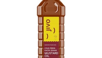 Jivo Cold Pressed Kachi Ghani Chemical Free Mustard Daily Cooking Oil, 1 Litre | Recommended For Roasting, Frying, Baking All Type Of Cuisines |