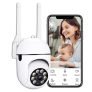 Tp Plus 4Mp Smart Wifi Ptz Home Security Camera | Full Hd 1080P, Night Vision, Motion Alerts, Two-Way Talk, Mobile App V380 Pro, Dual Antenna Wireless Cctv For Home Outdoor Waterproof (Mini Dome1)