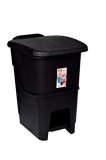 Aristo Black 12 Ltr Plastic Pedal Garbage Waste Dustbin