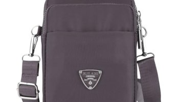 Bag In Enterprise Multi-Compartment Crossbody Phone Bag For Women – Stylish & Compact Zippered Pouch With Adjustable Strap, Available In 8 Trendy Colors For Everyday Use (Purple)