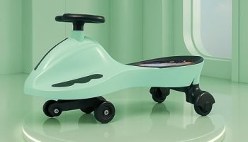 Kidsmate Drift Swing Car For Kids – Ride-On Toy With Pu Wheels, Non-Slip Pedals, And 360° Rotating Steering For Easy Navigate The Car For Ages 3 And Up -Sea Green