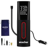 Woscher 501 Digital Tyre Inflator For Car & Bike | 150 Psi | Auto Shut-Off | Digital Display | Led Light | Dc 12V Portable Air Pump