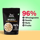 True Elements Fruit And Nut Muesli, Zero Added Sugar, Ready To Eat Breakfast, High Protein Pouch(900 G)