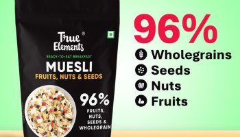 True Elements Fruit And Nut Muesli, Zero Added Sugar, Ready To Eat Breakfast, High Protein Pouch(900 G)