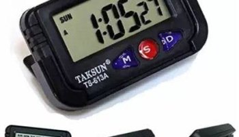 Kadio Digital Black Clock, 3.81X38 Cm