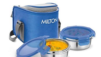 Milton Cube 2 Lunch Box, 300 Ml, Set Of 2, Blue