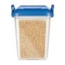 Milton Silo 24 Plastic Storage Containers With Side Lock Handles, 1 Piece, 23 Litres, Blue, Transparent Boxes, Stackable And Nestable Dabba, Kitchen Containers For Grains, Cereals, Atta Box