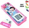 Tishna Inbuilt Calculator & Sharpener For Girls And Boys Birthday Return Gift Disney Princess Art Plastic Pencil Box(Set Of 1, Pink)
