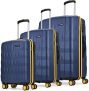 Aristocrat Comet Set Of 3 Trolley 56, 66, & 76Cm, Small+Medium+Large Hard Luggage, 8-Wheel Cabin & Check-In Set 8 Wheels – 30 Inch