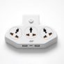 Ant Stinger 321 Multi Socket Power Strip | Extension Board| Surge Protector |3 Ac Sockets + 2 Usb (2.1A) + 1 Fast Type-C | 2500W / 10A |One Key Switch|Overload & Child Safety Protection – White