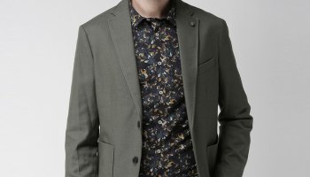 Celio Solid Single Breasted Casual Men Blazer(Brown)
