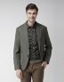 Celio Solid Single Breasted Casual Men Blazer(Brown)
