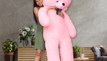 Osjs Teddy Bear Stuffed (Pink)_3 Feet  – 90.4 Cm(Pink)
