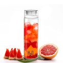 Cello H2O Glass Fridge Water Bottle With Plastic Cap 920Ml, Clear | Leakproof & Durable | Wide Mouth, Easy To Clean | Easy Grip Glass Water Bottle For Kitchen, Home, Office, Gym, Travel