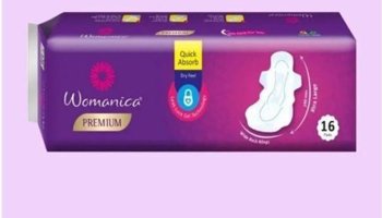 Womanica Sanitary Pads For Girls & Womens Straight-Pads (Xl-Size,290-Mm) (16 Pads-Each) Sanitary Pad