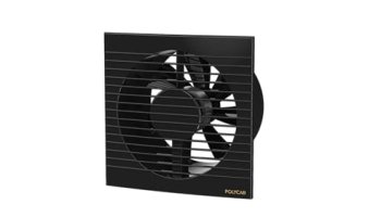 Polycab Freshner Axial 150Mm Air Exhaust Fan/Ventilation Fan For Kitchen, Bathroom| High Speed,Noiseless| Sleek Design Easy To Clean, Powerful Motor, 100% Copper Winding|2 Year Warranty【Black】