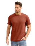 Awg All Weather Gear Men Waffle Knit Regular Fit Solid Crew Neck T-Shirt | Tees For Man | Textured Half Sleeve Stylish T-Shirt’S | Rust, Medium
