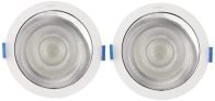 Philips 12 Watt Chrome Reflector Led Ceiling Cob Round Spot Light With Focused Beam | Cut Out: 102Mm | Cool Day Light, Pack Of 2 (Deco Bright)