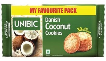 Unibic Danish Coconut Cookies, 270/300G (Weight May Vary)