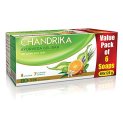 Chandrika Glycerine Ayurveda Gel Bar| Glycerine Bath Soap With Jojoba Oil For Moisturized Skin| For All Skin Types| 125G (Pack Of 6)