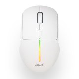 Acer Prism Wireless Mouse | Dual Mode 2.4Ghz & Bt 5.1 | 6 Buttons With Scroll Wheel | 800/1200/1600 Dpi | Rechargeable 500Mah Battery | Running Rgb | Lightweight 73G I Windows & Mac Compatible – White