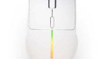 Acer Prism Wireless Mouse | Dual Mode 2.4Ghz & Bt 5.1 | 6 Buttons With Scroll Wheel | 800/1200/1600 Dpi | Rechargeable 500Mah Battery | Running Rgb | Lightweight 73G I Windows & Mac Compatible – White
