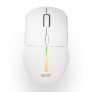 Acer Prism Wireless Mouse | Dual Mode 2.4Ghz & Bt 5.1 | 6 Buttons With Scroll Wheel | 800/1200/1600 Dpi | Rechargeable 500Mah Battery | Running Rgb | Lightweight 73G I Windows & Mac Compatible – White