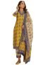 Gosriki Women’S Cotton Blend Straight Printed Kurta With Pant & Dupatta (Uchiha Mustard-Gs_Xl_Mustard_X-Large)