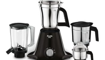 Preethi Boltz Mixer Grinder For Kitchen | 4 Jars 1000 Watts Mixie| 3 Stainless Steel Jar & 1 Blender Jar For Milkshake,Smoothie,Puree – Black (Mg-288)