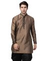 Vastramay Men’S Black Silk Blend Kurta_S_Black