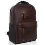 Amazon Basics Leather Laptop Backpack (15.6 Inch) | Water Resistant | Large Storage Compartments | Breathable Shoulder Straps | For Office, Travel Or College (Brown)