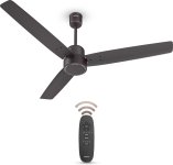 Havells Fab|Remote Controlled|Low Noise|Upto 65% Energy Saving|Reverse Mode|30W With 3 Year Warranty Bldc Motor 1200 Mm Pedestal Fan(5 Star | Smoke Brown | Pack Of 1)
