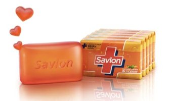 Savlon Moisturizing Glycerin Soap Bar With Germ Protection, Pack Of 5-120G Each