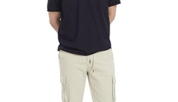 Divisive Men’S Cotton Cargo Pants (Dcr101_32_Ecru)
