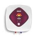 Inalsa Aurora S Series 15 L Storage Water Heater|Superior Glassline Coating|Advance 3 Level Safety|Smart Shield Corrosion Protection|Temperature Control Knob -Installation Flexi Pipe,White/Purple