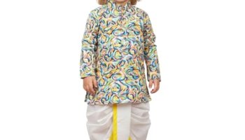 A.T.U.N. (All Things Uber Nice) Multi Color Swirls Kurta & Dhoti Set