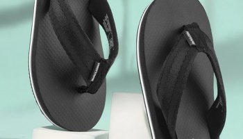 Red Tape Men Flip Flops(Black , 9)