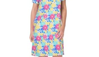 Allen Solly Girls Dresses Blue-Pink